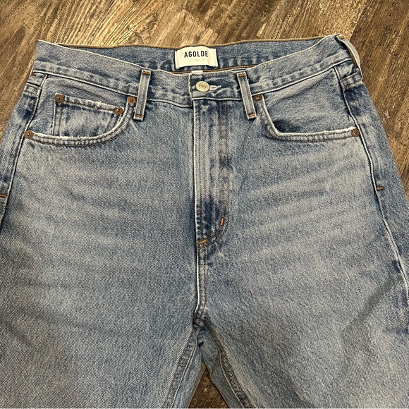 AGOLDE Size 27 Cherie High Rise Merit Straight Leg Fray Hem Jean - Picture 13 of 15